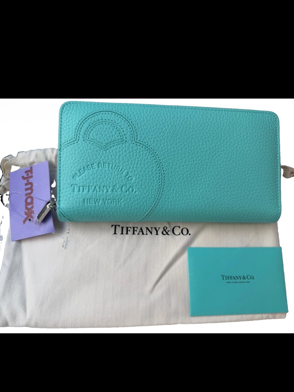 Tiffany & Co. Return to Tiffany Blue Leather Large Wallet Authentic